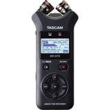 Tascam DR-07X Stereo Handheld Digital Audio Recorder with Polsen HPC-A30 Studio Monitor Headphones, 32GB microSDHC Card & Tripod Bundle