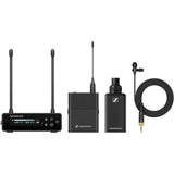 Sennheiser EW-DP ENG SET Camera-Mount Digital Wireless Combo Microphone System (R1-6: 520 to 576 MHz) Bundle with Auray WSB-1S Carrying Bag, WLW Fuzzy Windbuster, and Watson Rapid Charger (4 AA Batteries)