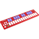 Keith McMillen Instruments QuNexus MPE MIDI-CV 25-Key USB MIDI Mini Keyboard Sequencer/Arpeggiator with Polyphonic Aftertouch Controller (Red) Bundle with Keith McMillen Instruments CV Cable Kit
