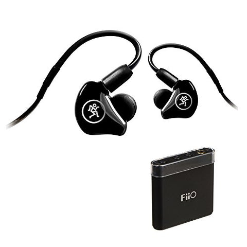 Mackie MP-240 Hybrid Dual Driver In-Ear Headphones with FiiO A1 Portable Headphone Amp