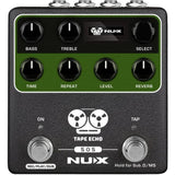 NUX NDD-7 TAPE ECHO Delay Effects Pedal Bundle with Polsen HPC-A30-MK2 Studio Monitor Headphones, Kopul 10' Instrument Cable, Patch Cable Right Angle, and Fender 12-Pack Picks