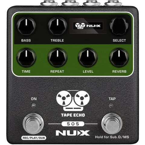 NUX NDD-7 TAPE ECHO Delay Effects Pedal,Up to 1600ms Stereo Delay Time,7 Repro-Tape Heads Combinations and Reverb