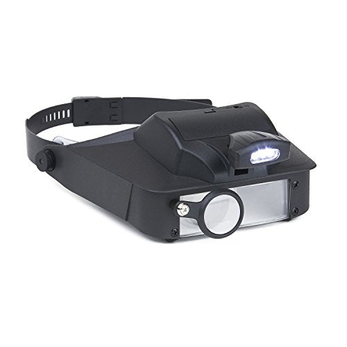Carson LV-10 LumiVisor 2x, 3x, 5x, 6x Head-Worn Magnifier with LED Light