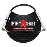 Pig Hog PH1RR High Performance 8mm 1/4" Guitar Instrument Cable, 1 Foot (2-Pack)