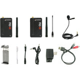 Azden PRO-XR Digital Camera-Mount Wireless Omni Lavalier Mic Bundle with Fuzzy Windbuster