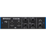 PreSonus Studio 26c Desktop USB Type-C Audio/MIDI Interface Bundle with 2x Hosa 10' MIDI-MIDI Cable and 2x XLR-XLR Cable