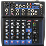 Gemini Sound GEM-08USB - 8-Channel Bluetooth Audio Mixer, Professional Compact DJ Mixer with USB Playback, Phantom Power, 3-Band EQ, and Adjustable FX