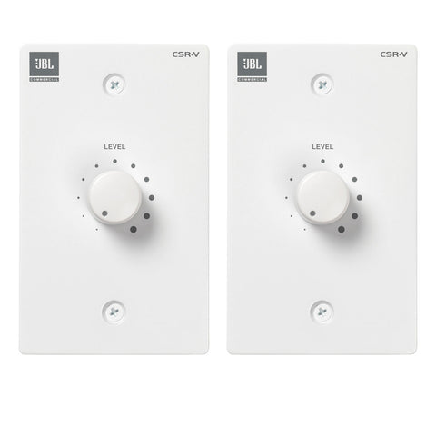 JBL Professional CSR-V-WHT Wall Controller with Volume Control for use with CSM-21, CSM-32, All CSMA, White (pair) Bundle