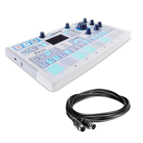 Arturia SparkLE Hardware Controller and Software Drum Machine with MIDI to MIDI (STD) Cable (5', Black) Bundle