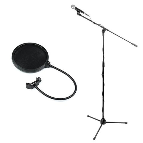 On-Stage MS7500 Microphone Stand Pack with Pop Filter