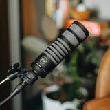 512 Audio Limelight Dynamic Vocal XLR Microphone for Podcasting, Broadcasting and Streaming, Black (512-LLT) Bundle with Two-Section Broadcast Arm and Microphone Suspension Shockmount
