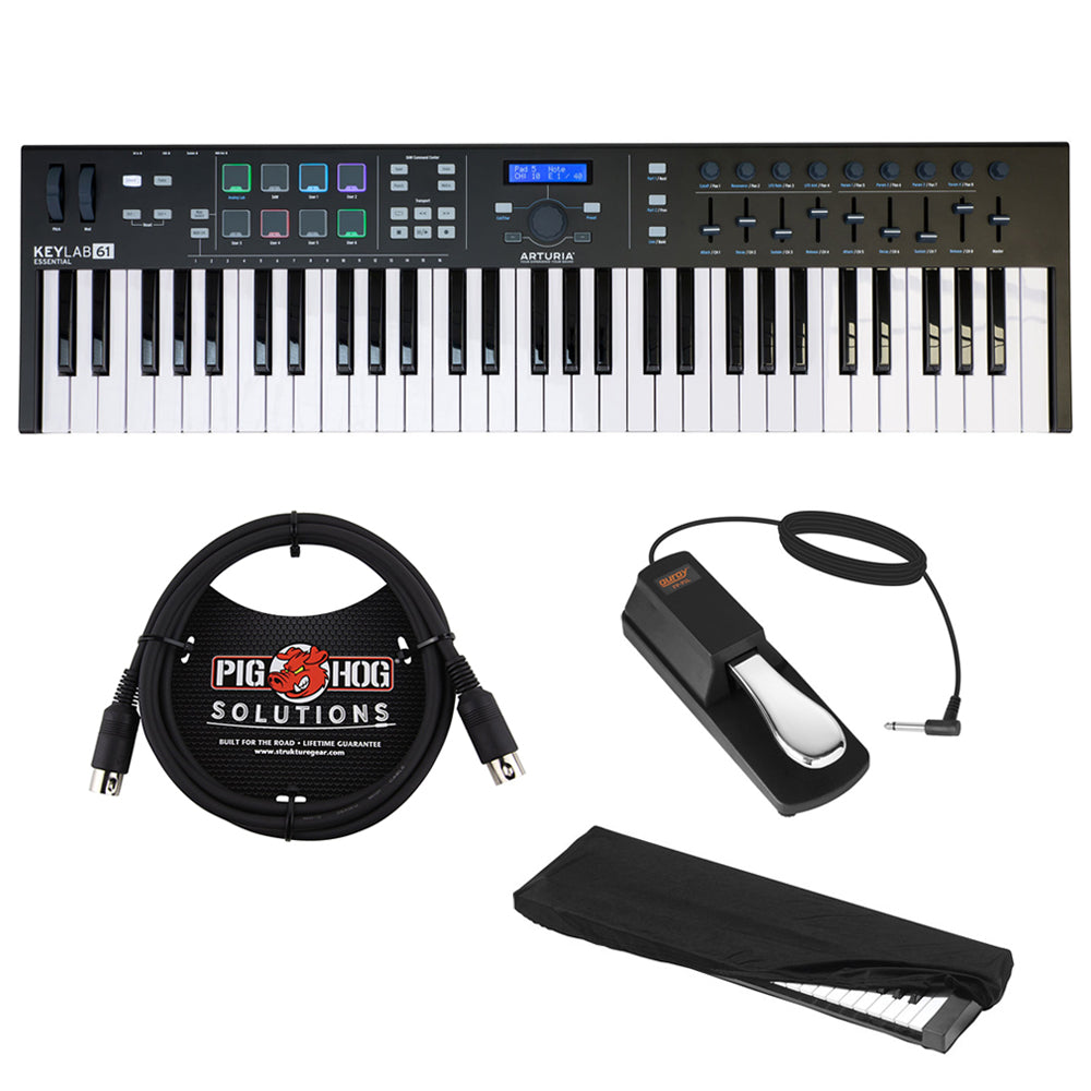 arturia pedal Arturia KeyLab Essential 61 MIDI Controller & Software (Black Edition) – KELLARDS