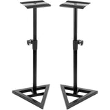 KRK ROKIT 5 G4 5" 2-Way Studio Monitor (Pair) Bundle with Studio Monitor Stands (Pair), 2x Small Pad & 2x XLR Cable