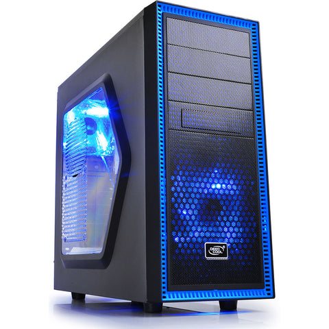 Deepcool Tesseract Mid-Tower Case (Black / Blue, Window)