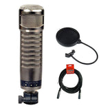 Electro-Voice RE27N/D Broadcast Announcer Microphone with Variable-D, Neodymium Capsule, Pop Filter & XLR Cable