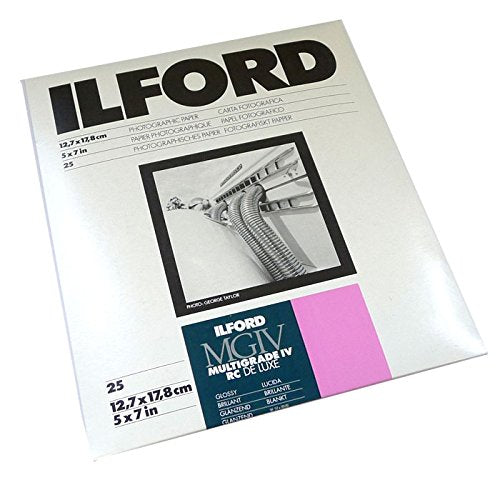 Ilford 5x7 Multigrade 1M B&W Paper, Glossy Surface, 25 sheets