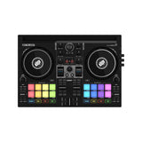 Reloop Buddy Compact 2-Deck DJAY Controller Bundle with Studio Monitor Headphone & Mini to RCA Cables