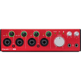 Focusrite Clarett 4Pre USB 18-In/8-Out Audio Interface Bundle with 2x MIDI Cable & 2x XLR Cable