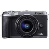 Canon EOS M6 Mark II Mirrorless Digital Camera with 15-45mm Lens and EVF-DC2 Viewfinder (Silver)