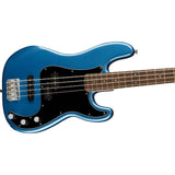 Squier by Fender Affinity Series Precision Bass PJ, Indian Laurel fingerboard, (Lake Placid Blue) Bundle with Fender 10ft Cable (Straight/Straight), Guitar 12-Pack Picks, and 2" Guitar Straps