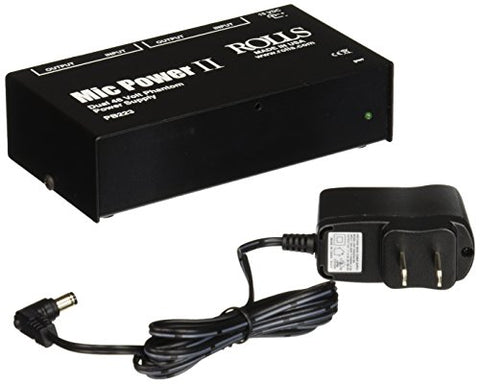 Rolls PB223 Mic Power II Dual 48V Phantom Power Supply