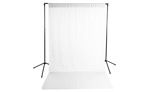 Savage Economy Background Support Stand with Backdrop 5x9 ft - White 59-9901