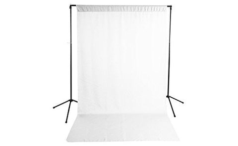 Savage Economy Background Support Stand with Backdrop 5x9 ft - White 59-9901