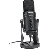 SAMSON Technologies G-Track Professional USB Condenser Microphone with Audio Interface, Black (SAGM1UPRO) Bundle with Samson G-Track Pro Pop Filter, USB Hub, and Studio Headphones