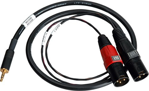 Sescom SES-IPOD-XLRM03 3.5mm Stereo to Dual XLR Male Mono Audio Cable, 3 Feet