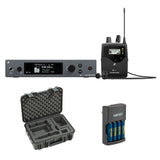 Sennheiser ew IEM G4 Wireless Monitor System (A: 516 to 558 MHz) with SKB iSeries Case for Sennheiser EW Wireless Mic & Charger (4 AA NiMH Batt) Bundle