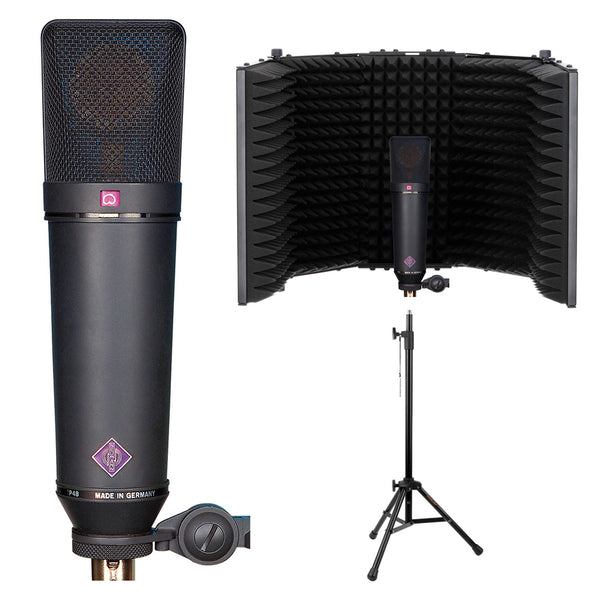 Neumann U 87 Ai MT Large-Diaphragm Multipattern Condenser Microphone (Matte Black) Bundle with AKG K240 Studio Pro Stereo Headphones and 20' XLR-XLR Cable