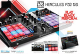 Hercules P32 DJ Controller with High Performance Pads
