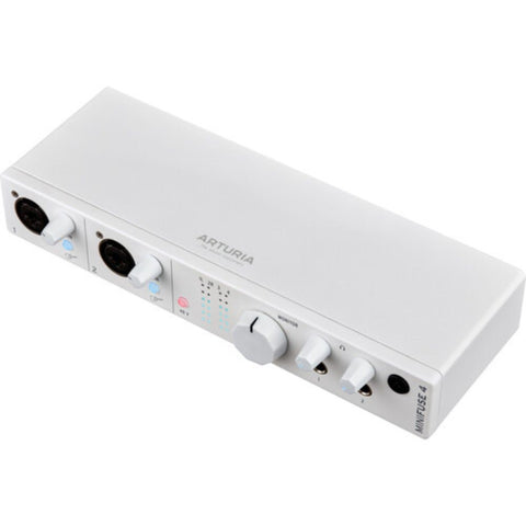 Arturia MiniFuse 4 Portable 4x4 USB Type-C Audio/MIDI Interface (White)