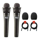 Blue Microphones enCORE 300 Vocal Condenser Microphone 2-Pack with (2) 1-5/9" Foam Windscreen & (2) XLR Cable Bundle