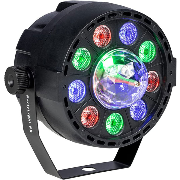 Colorkey CKU-1080 Party Light FX Compact LED Wash Light with Motorized RGB Party Bulb Effect
