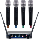 VocoPro Digital-Quad-H1 Four-Channel UHF Wireless Handheld Microphone System (902 to 910.7 MHz)