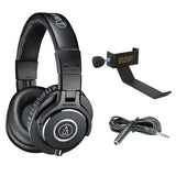 Audio-Technica ATH-M40x Monitor Headphones (Black) with COHH-2 Clamp On Headphone & Extension Cable