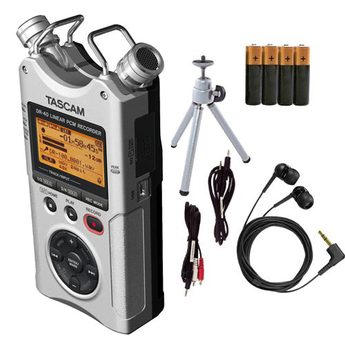 Tascam DR-40 Digital Audio Recorder Bundle (TADR40S)