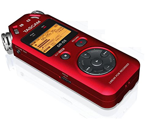 TASCAM DR05 portable digital recorder (RED)