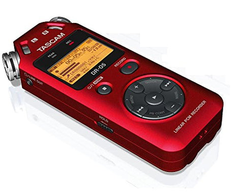 TASCAM DR05 portable digital recorder (RED)