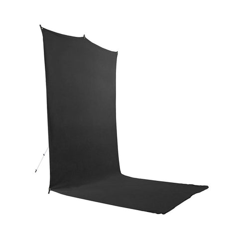 Savage 5x12' Black Background Floor Extended Backdrop Travel Kit