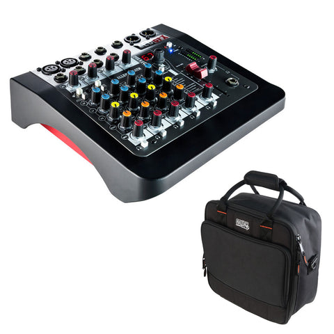 Allen & Heath ZED-6FX Compact Analog Mixer Bundle with Gator Cases G-MIXERBAG-1212 Mixer Bag