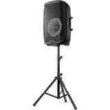 Gemini 2000W 15" Active Bluetooth Loudspeaker with Stand & Mic Bundle with Polsen M-85 Professional Microphone, Auray Speaker Stand Bag 51" and XLR- XLR Cable