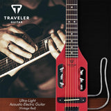 Traveler 6-String Ultra-Light, Right-Handed Acoustic Guitar (Vintage Red)