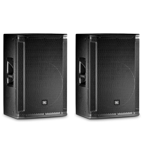 JBL SRX815P 15" Portable Two-Way Bass Reflex Self-Powered System Speaker (Pair)