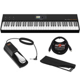 StudioLogic SL73 Studio 73 Key USB/MIDI Keyboard Controller with FP-P1L Sustain Pedal, Keyboard Dust Cover (Medium) & 6ft MIDI Cable Bundle