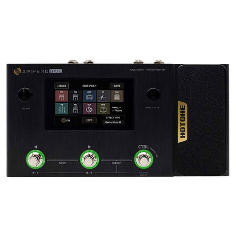 Hotone Ampero One MP-80 Guitar Bass Amp Modeling IR Cabinets Simulation Multi Language Multi-Effects with Expression Pedal Stereo OTG USB Audio Interface