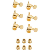 Fender Deluxe Locking Staggered Guitar Tuners, Gold (Pair)