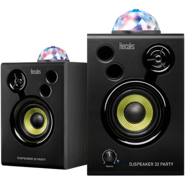 Hercules DJSpeaker 32 Party 3" Powered Speakers with Integrated Light Dome (Pair)