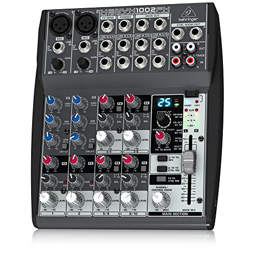 Behringer XENYX 1002FX 10 Channel Audio Mixer with Effects Processor